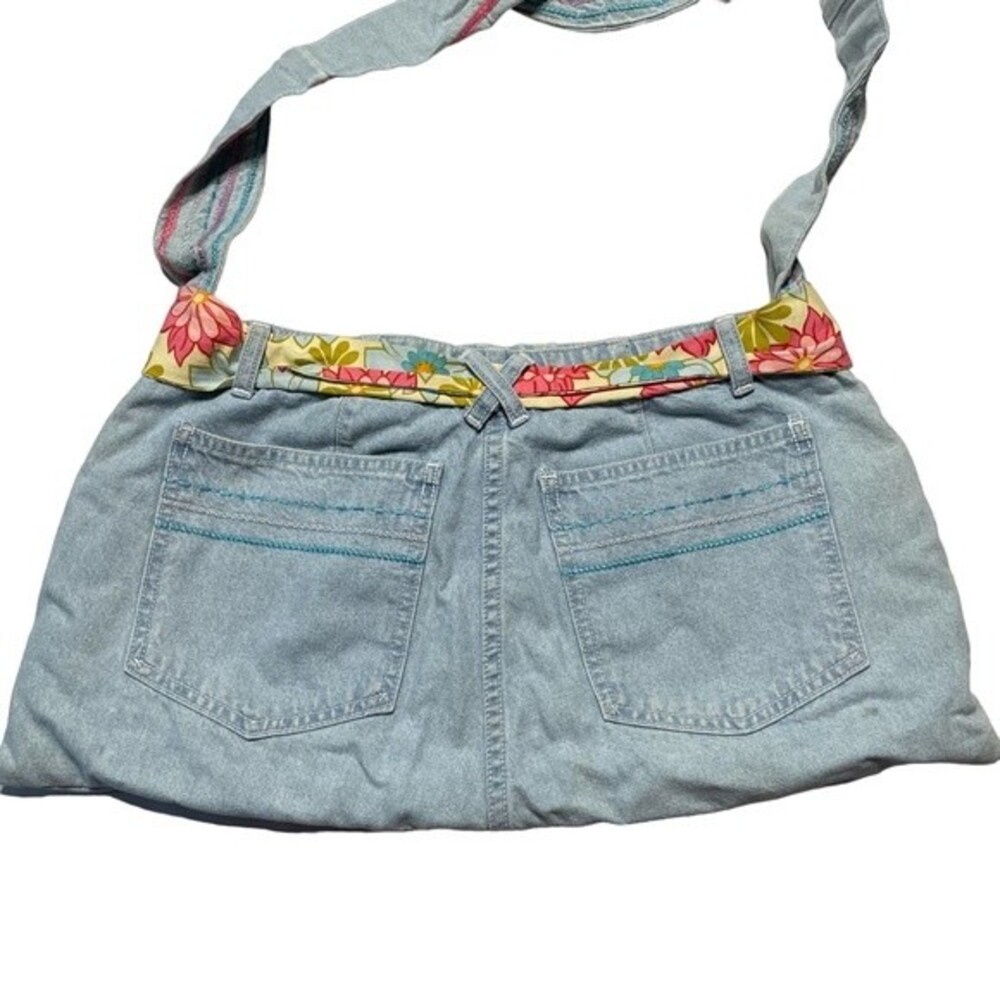 Homemade Boho Hippie Denim Purse Handbag - Picture 2 of 5